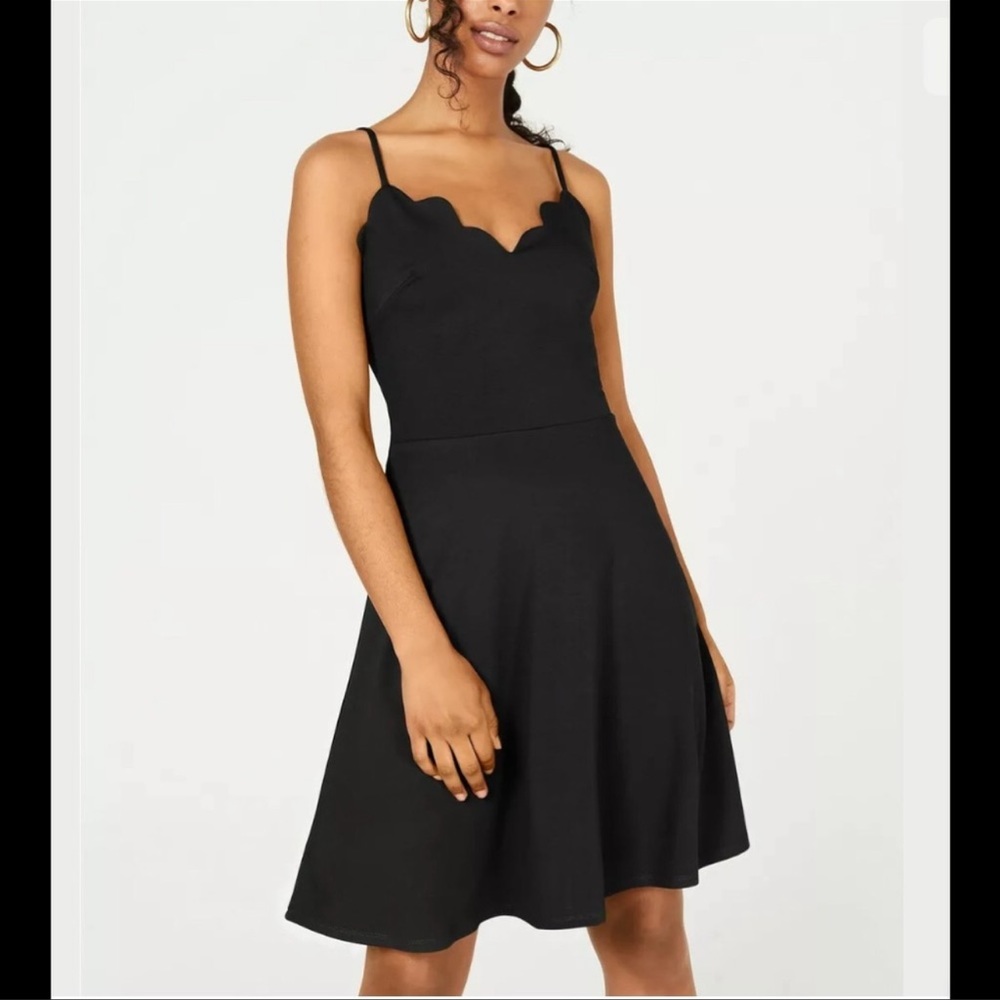 Black Scalloped Dress